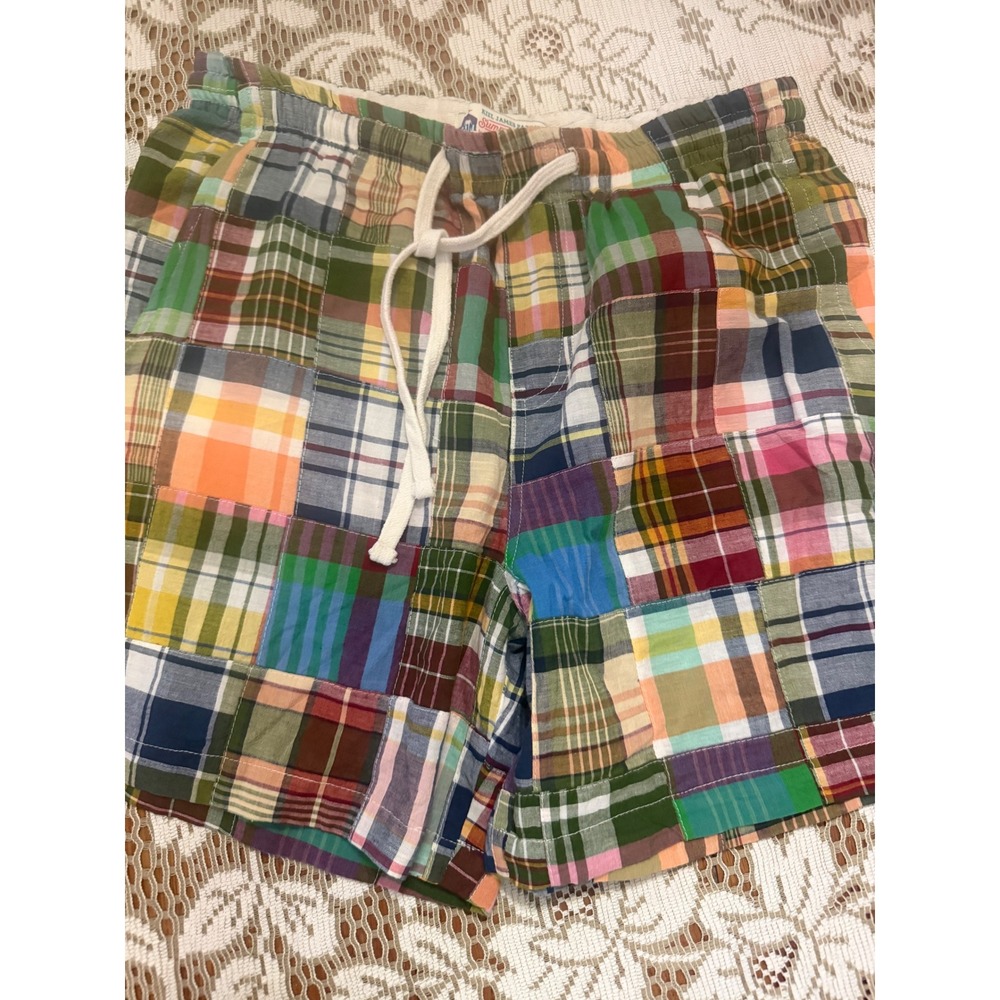 Kiel James Patrick Summer Soiree Indian Madras Patchwork Shorts Mens W34 Plaid